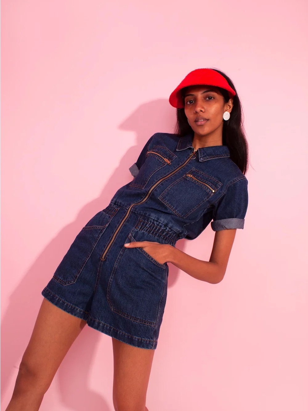 LF Markey Danny Playsuit Denim Romper dark wash size XS / 2